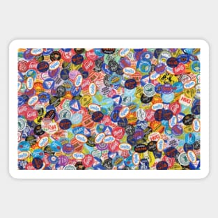 Fruit Sticker Montage Pattern Magnet